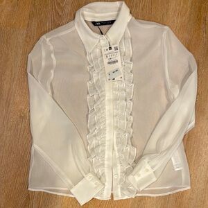 Zara ruffle blouse